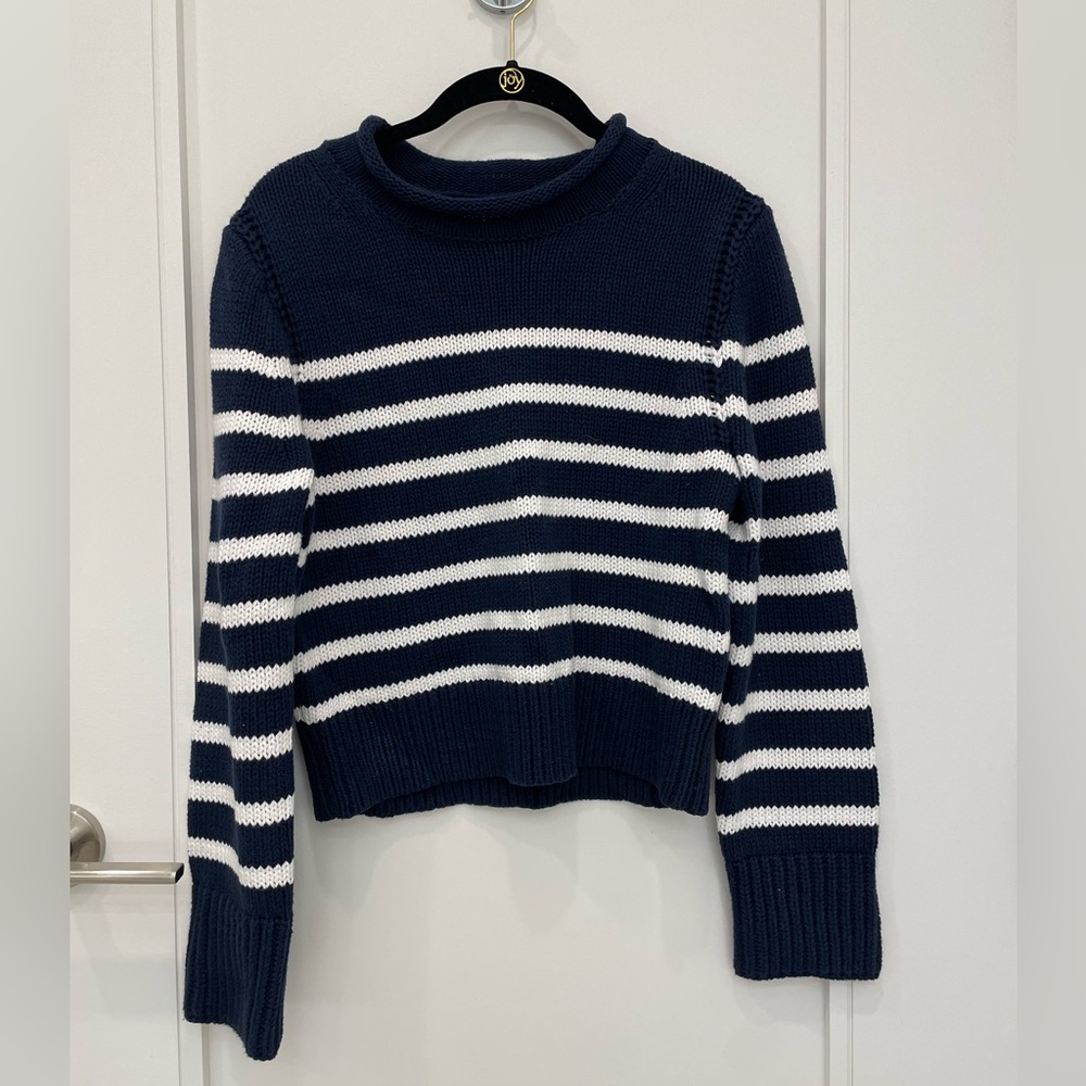 J. Crew Blue and White Sweater